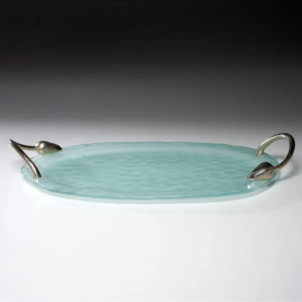 MICHAEL ARAM CONTEMPORARY TULIP FROSTED TRAY